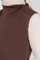 Hijab clothing BROWN TURTLENECK SLEEVELESS BODY T 1001
