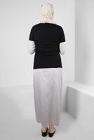 Tesettür giyim SİYAH BİSİKLET YAKA KISA KOLLU BODY T 1003-1