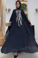 Hijab clothing NAVY BLUE ABAYA SUIT WITH DRESS T 4773