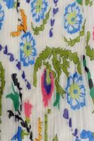 Tesettür giyim YEŞİL DESENLİ KEMERLİ ŞİFON ELBİSE T 00501