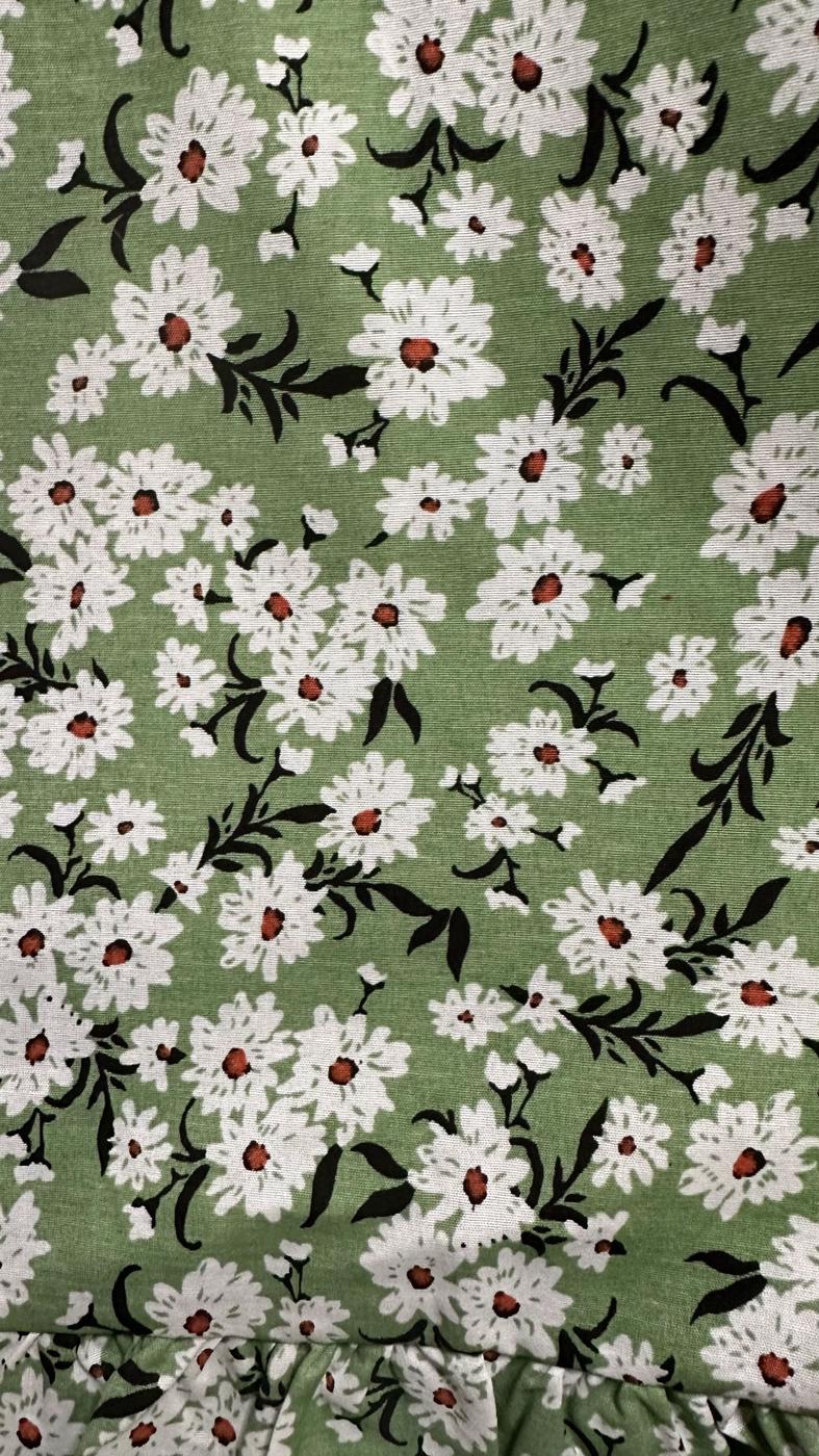 Tesettür giyim YEŞİL ÇİÇEK DESENLİ KUŞAKLI ELBİSE T 434