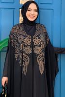 Vêtements hijab NOIR COSTUME DE SOIRÉE AVEC CAPE T 1563-1