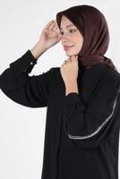 Tesettür giyim KAHVE 8255 ALVİNA TREND JANJANLI EŞARP