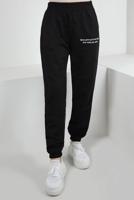 Tesettür giyim SİYAH BELİ LASTİKLİ YAZI DETAYLI EŞOFMAN ALTI T 1702