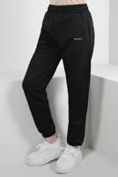 Hijab clothing BLACK ELASTIC WAIST SWEATPANTS T 4163