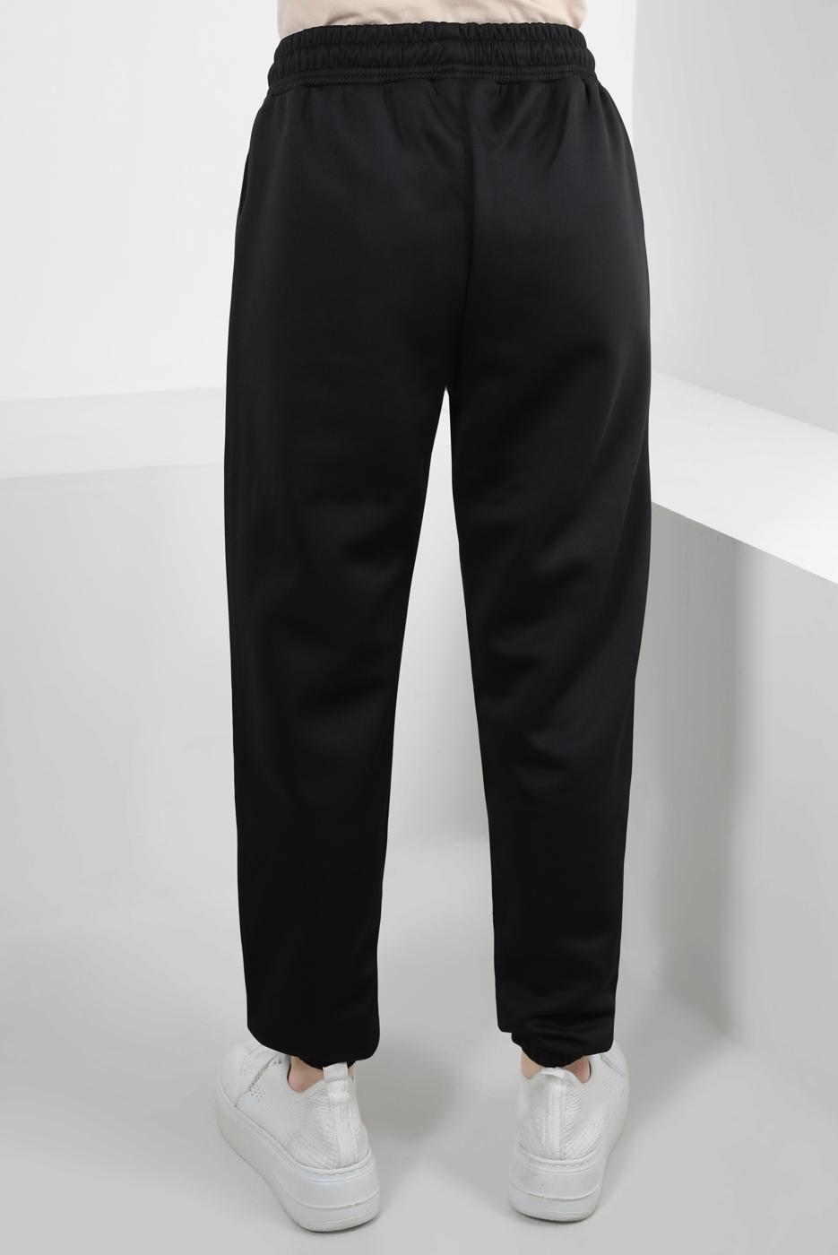 Hijab clothing BLACK ELASTIC WAIST SWEATPANTS T 4163