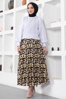Vêtements hijab TABA JUPE MOTIF LÉOPARD À TAILLE ÉLASTIQUE T 0454