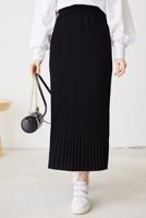 Vêtements hijab NOIR JUPE PLISSÉE À TAILLE ÉLASTIQUE T 502	