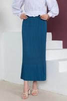 Vêtements hijab BLEU MARINE JUPE PLISSÉE À TAILLE ÉLASTIQUE T 502	