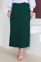 Vêtements hijab VERT JUPE PLISSÉE À TAILLE ÉLASTIQUE T 502	