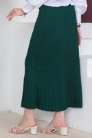 Vêtements hijab VERT JUPE PLISSÉE À TAILLE ÉLASTIQUE T 502	