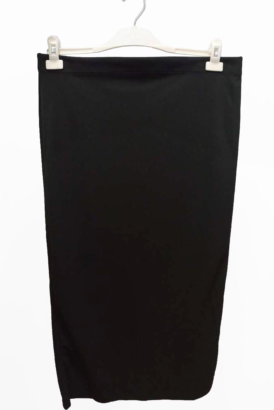 Tesettür giyim SİYAH BELİ LASTİKLİ KALEM ETEK T 802