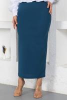 Tesettür giyim LACİVERT BELİ LASTİKLİ KALEM ETEK T 802