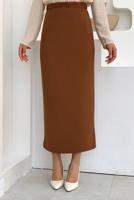 Tesettür giyim TABA BELİ LASTİKLİ KALEM ETEK T 4701