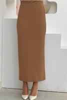 Tesettür giyim TABA BELİ LASTİKLİ KALEM ETEK T 4701-1