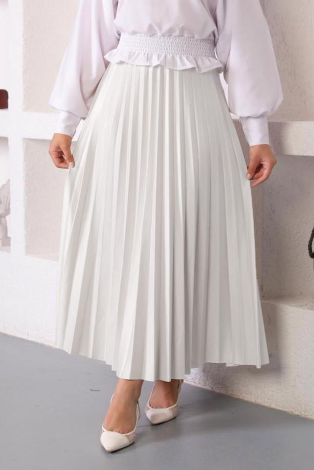 PLEATED SKIRT WITH ELASTIC WAIST | TRENDTESETTÜR