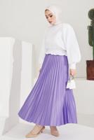 Vêtements hijab POURPRE JUPE PLISSÉE À TAILLE ÉLASTIQUE T 8354