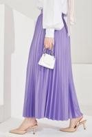 Vêtements hijab POURPRE JUPE PLISSÉE À TAILLE ÉLASTIQUE T 8354