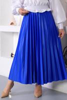 Tesettür giyim LACİVERT PİLİSELİ BELİ LASTİKLİ ETEK T 8354