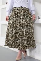 Vêtements hijab TABA JUPE PLISSÉE MOTIF LÉOPARD T 9354