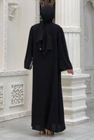 Vêtements hijab NOIR ROBE BRODÉE GEMMES T 5087
