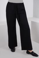 Vêtements hijab NOIR PANTALON LARGE À TAILLE ÉLASTIQUE T 0215