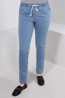 Tesettür giyim MAVİ BELİ LASTİKLİ DAR PAÇA PANTOLON T 0315