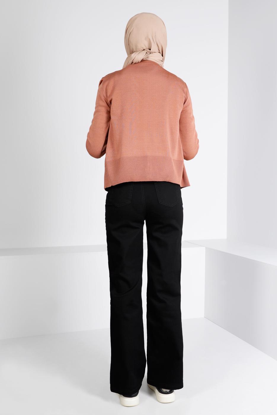 Tesettür giyim SİYAH BOL KESİM DENİM PANTOLON T 0505