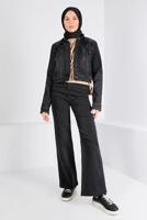 Tesettür giyim GRİ BOL KESİM DENİM PANTOLON T 0505