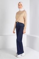 Tesettür giyim LACİVERT BOL KESİM DENİM PANTOLON T 0505