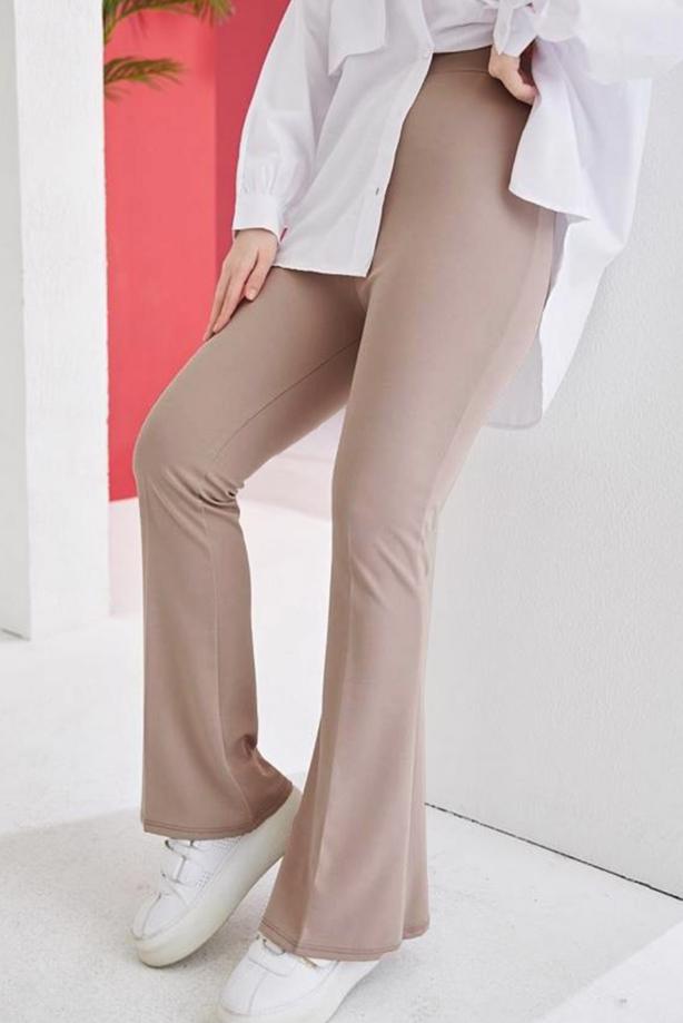 Vêtements hijab  FLARE PANTS WITH ELASTIC WAIST T 602 - TRENDTESETTÜR
