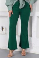 Vêtements hijab VERT PANTALON FLARE À TAILLE ÉLASTIQUE T 602