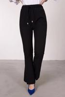 Tesettür giyim SİYAH BELİ BAĞCIKLI İSPANYOL PAÇA PANTOLON T 20001 
