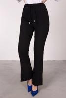 Tesettür giyim SİYAH BELİ BAĞCIKLI İSPANYOL PAÇA PANTOLON T 20001 