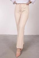 Tesettür giyim BEJ BELİ BAĞCIKLI İSPANYOL PAÇA PANTOLON T 20001 