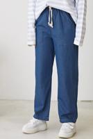 Hijab clothing BLUE POCKET DETAIL TIED PANTS T 3601