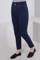 Tesettür giyim LACİVERT BELİ LASTİKLİ DENİM PANTOLON T 6105