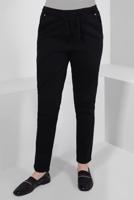 Tesettür giyim SİYAH BELİ BÜZGÜLÜ DAR PAÇA PANTOLON T 6405