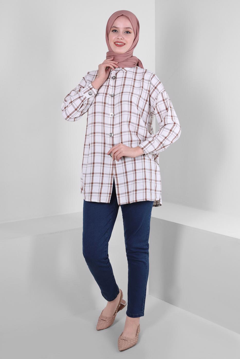 Vêtements hijab BLEU MARINE PANTALON SKINNY TAILLE SMOCKING T 6405