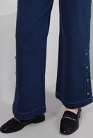 Tesettür giyim LACİVERT DÜĞME DETAYLI İSPANYOL PAÇA PANTOLON T 6505