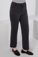 Tesettür giyim GRİ DÜĞME DETAYLI İSPANYOL PAÇA PANTOLON T 6505