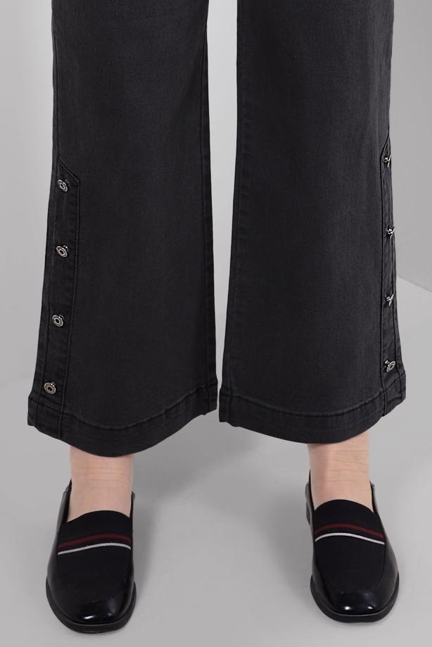 Tesettür giyim GRİ DÜĞME DETAYLI İSPANYOL PAÇA PANTOLON T 6505 - TRENDTESETTÜR