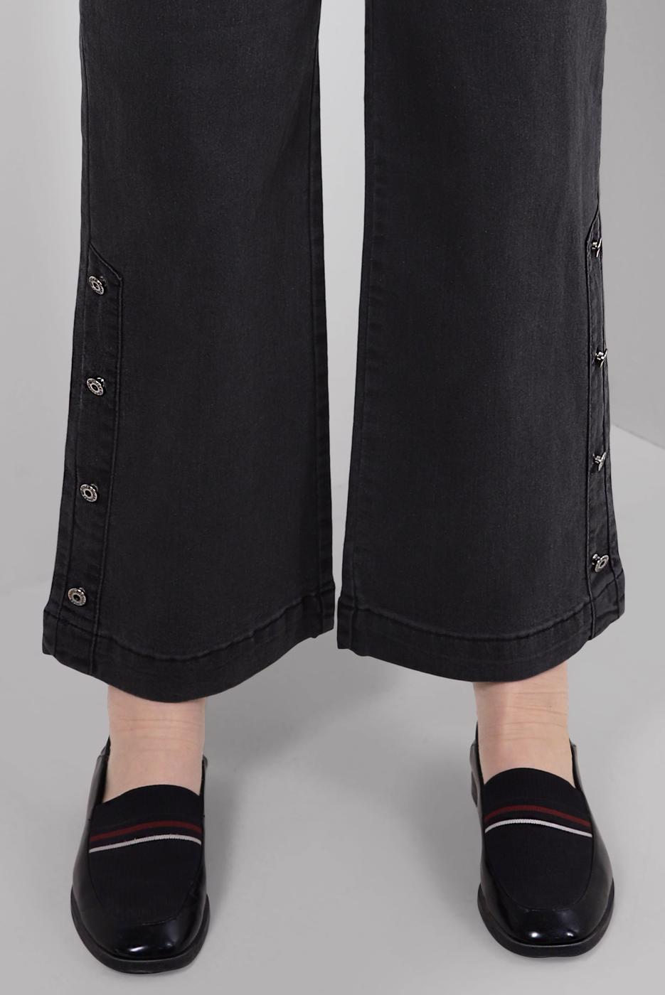 Tesettür giyim GRİ DÜĞME DETAYLI İSPANYOL PAÇA PANTOLON T 6505