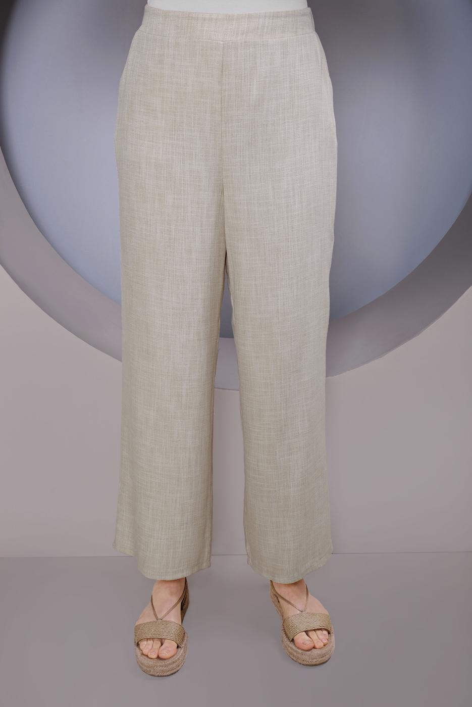 Vêtements hijab BEIGE ALVİNA POCKET DETAIL LIN ASPECT PANTALON 70162