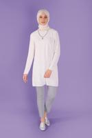 Vêtements hijab GRIS ALVİNA PANTALON À BOUTONS À TAILLE MOYENNE 70172