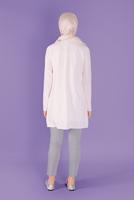 Vêtements hijab GRIS ALVİNA PANTALON À BOUTONS À TAILLE MOYENNE 70172