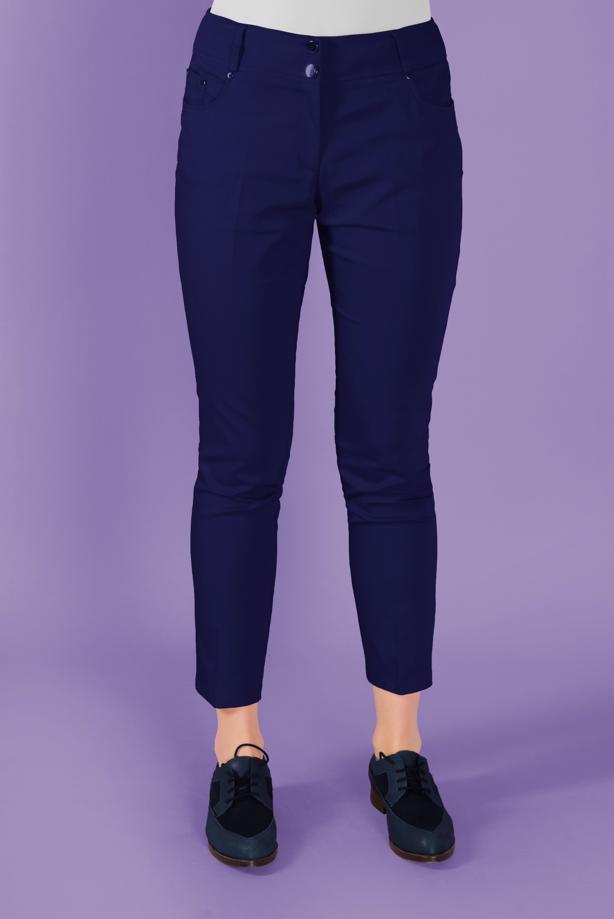 Tesettür giyim LACİVERT ALVİNA ARA BEL DÜĞMELİ PANTOLON 70172	 - TRENDTESETTÜR