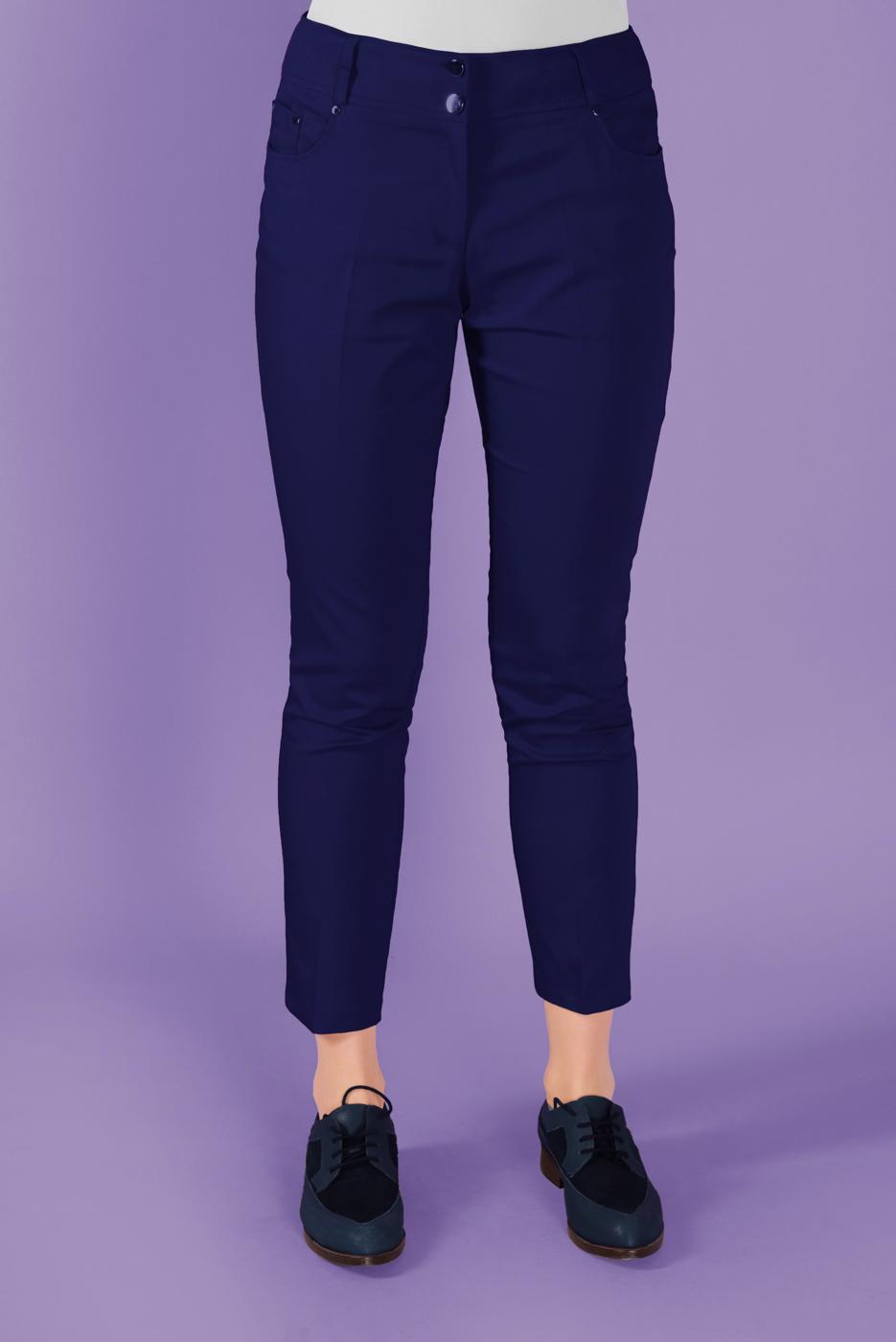 Vêtements hijab BLEU MARINE ALVİNA PANTALON À BOUTONS À TAILLE MOYENNE 70172
