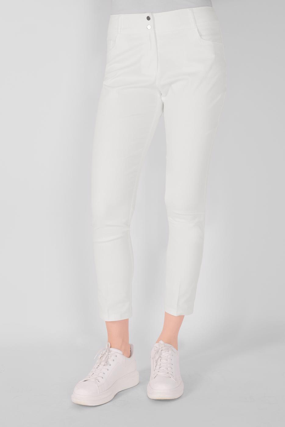 Vêtements hijab CRÈME PANTALON SKINNY EN COTON ALVİNA 70173