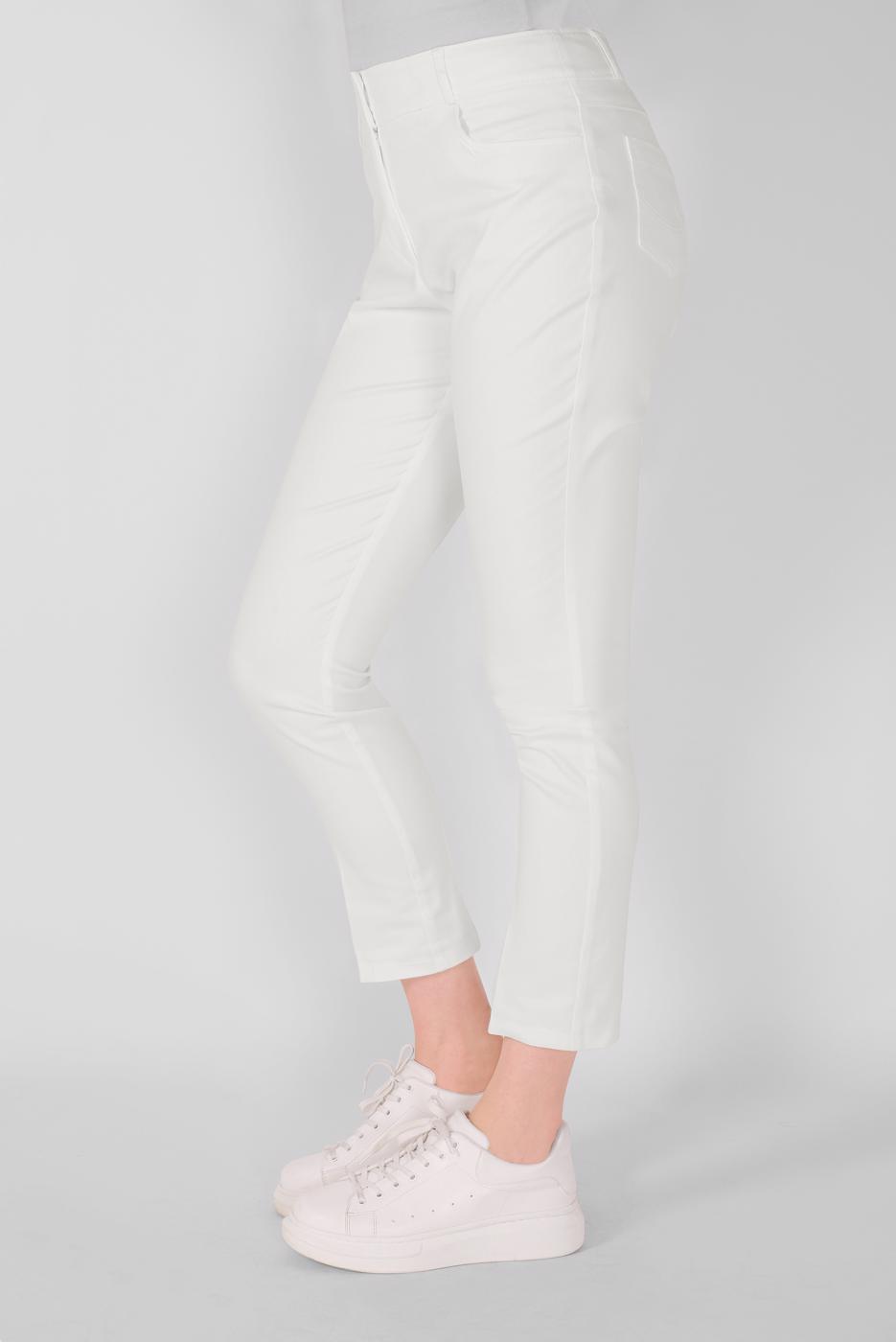 Vêtements hijab CRÈME PANTALON SKINNY EN COTON ALVİNA 70173